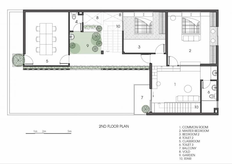 Mặt bằng tầng 2 nhà của gió