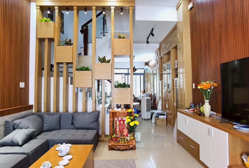 Phòng khách ngôi nhà chủ mệnh thổ hút triệu like