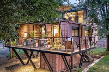 ngôi nhà đẹp từ vật liệu tái chế