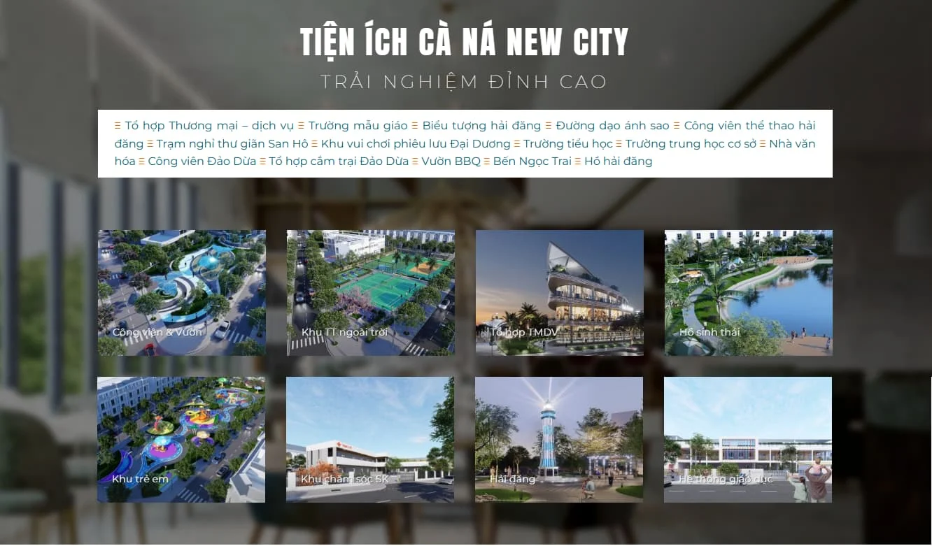 tiện ích dự án cà ná new city
