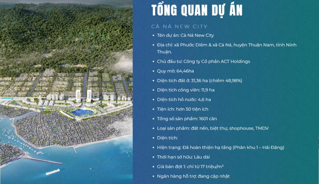 tổng quan dự án cà ná new city