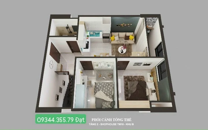 CHUNG CƯ HACOM GALACITY NINH THUẬN BÁN 2 PHÒNG FULL NỘI THẤT