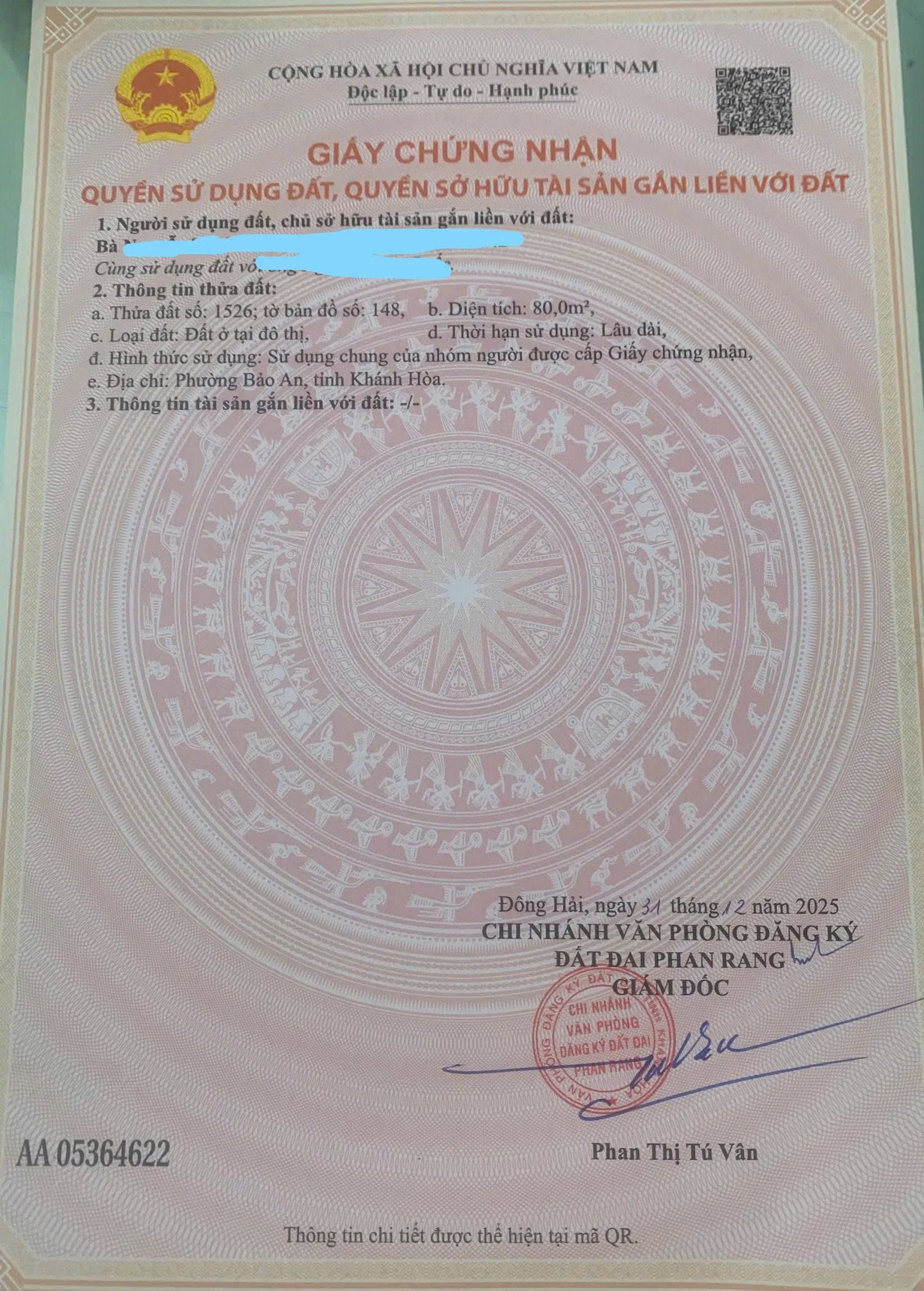 BÁN ĐẤT TÁI ĐỊNH CƯ PHAN ĐĂNG LƯU NINH THUẬN