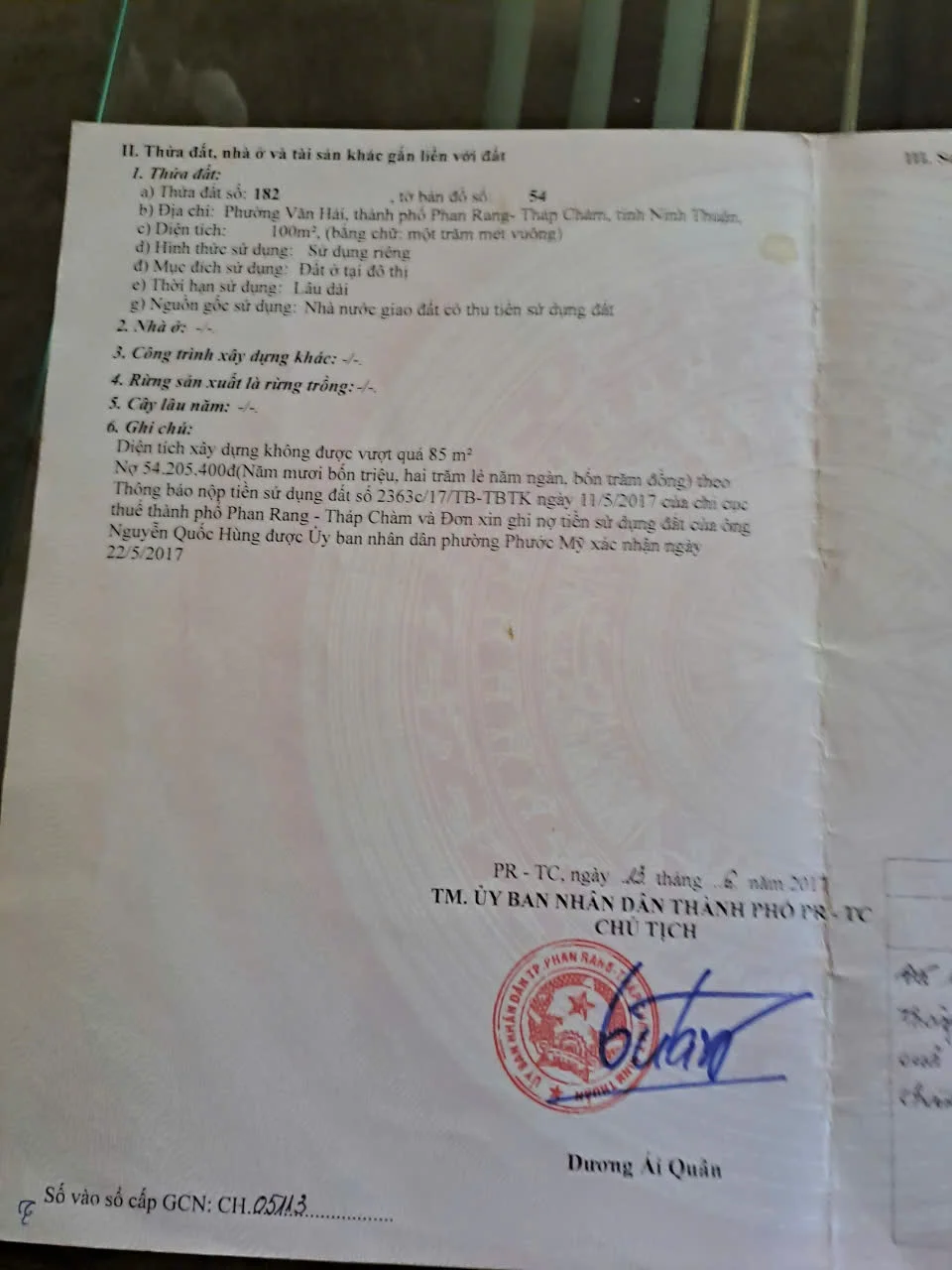 DỰ ÁN TÁI ĐỊNH CƯ BỆNH VIỆN NINH THUẬN